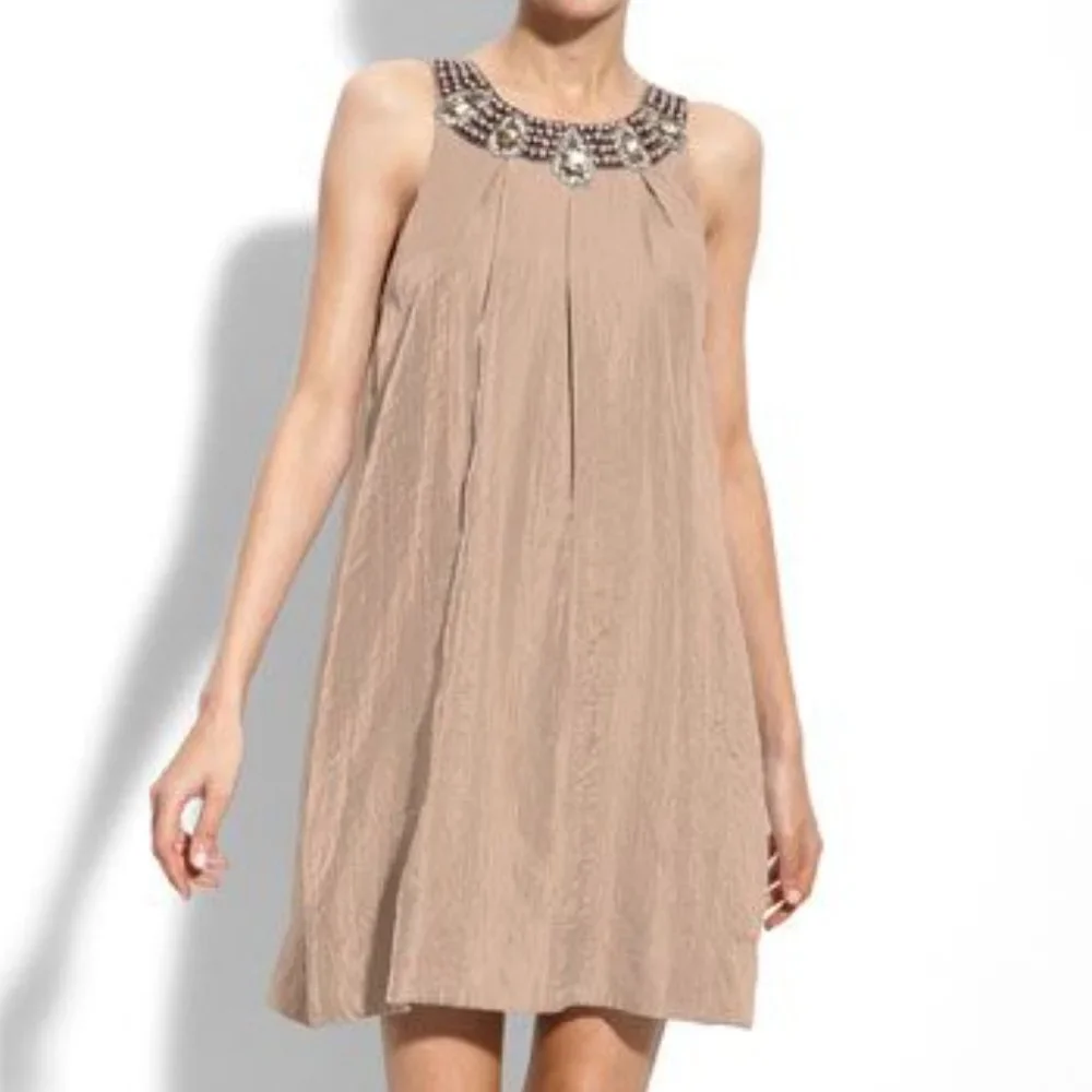 Alexia Admor Jewel Black Satin Trapeze Dress - Picture 9 of 10